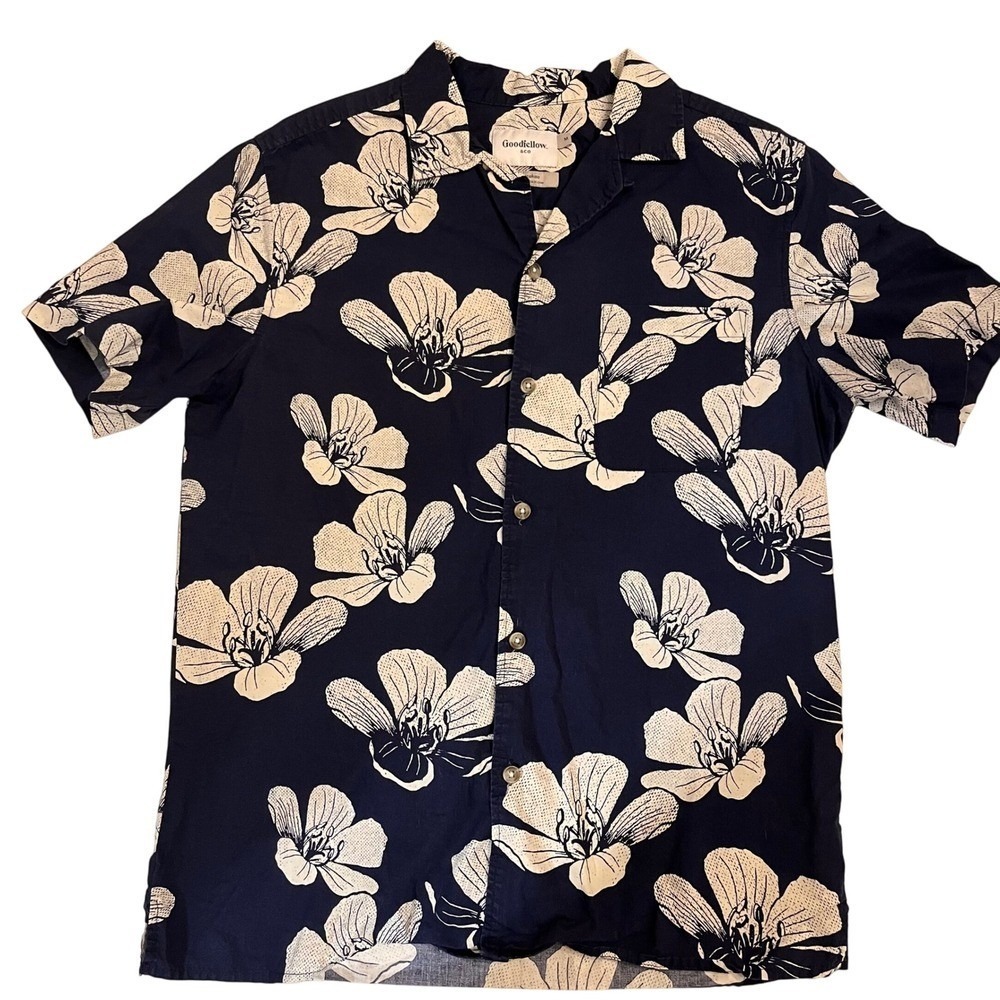 Goodfellow & Co Floral Print Camp Shirt Short Sleeve Button Up Shirt‎ M